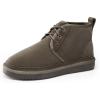 image:imageDREAM PAIRS Womens Ankle Winter Boots Genuine Suede Leather Faux Fur Lace Up Snow Warm Comfort Cozy Short Booties FuzzyGo Womens CozyTaupe