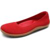 image:imageDREAM PAIRS Womens Ballet Flats Wide Toe Box Knit Flats for Women with Arch Support Comfortable Slip On Dressy Travel Work Business Office Shoes for WomenRed