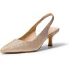 image:imageDREAM PAIRS Womens Closed Toe Kitten Heels Pointed Toe Slingback Low Heels Dress Bridal Wedding Pumps ShoesGoldglitter