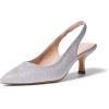 image:imageDREAM PAIRS Womens Closed Toe Kitten Heels Pointed Toe Slingback Low Heels Dress Bridal Wedding Pumps ShoesSilverglitter
