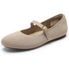 image:imageDREAM PAIRS Womens Mary Jane Ballet Flat Shoes Dressy Foldable Knit Flats with Arch Support Comfortable for Casual Work OfficeNude