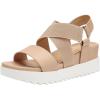 image:imageDREAM PAIRS Womens Open Toe Ankle Strap Platform Wedge SandalsNude