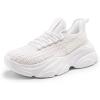 image:imageDREAM PAIRS Womens Platform Chunky Fashion Sneakers Slip On Walking Stylish Lightweight Classic Casual SneakerWhite