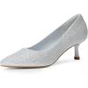 image:imageDREAM PAIRS Womens Pumps Closed Toe Pointed Toe Kitten Heels for Women Party Dance Wedding Dress Shoes for WomenSilver