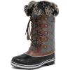 image:imageDREAM PAIRS Womens River1 Mid Calf Waterproof Winter Snow BootsBlack Grey