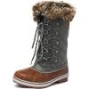 image:imageDREAM PAIRS Womens River1 Mid Calf Waterproof Winter Snow BootsTan Khaki