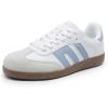 image:imageDREAM PAIRS Womens Tennis Sneakers Walking Flat LowTop Casual LaceUp Comfortable Nia Fashion Sneakers ShoesWhite Blue