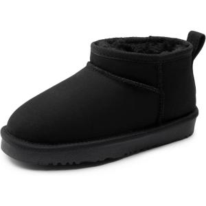 image:imageDREAM PAIRS Girls Boys Boots Kids Winter Ankle Faux Fur Lined Warm Snow Shoes Kid Short Boots for Little KidBig KidBlack