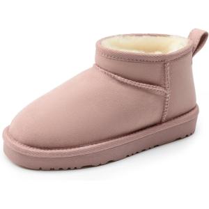 image:imageDREAM PAIRS Girls Boys Boots Kids Winter Ankle Faux Fur Lined Warm Snow Shoes Kid Short Boots for Little KidBig KidPink