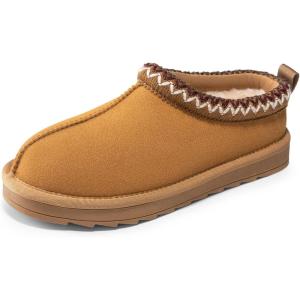 image:imageDREAM PAIRS Girls Boys Slippers Kids House Fuzzy Indoor Outdoor FuzzyEasy Kids Slipon Slipper for Little Kid Big KidBrown