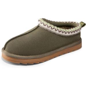 image:imageDREAM PAIRS Girls Boys Slippers Kids House Fuzzy Indoor Outdoor FuzzyEasy Kids Slipon Slipper for Little Kid Big KidOlive Green