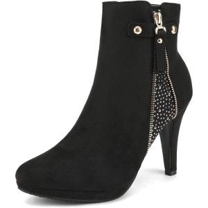 image:imageDREAM PAIRS Womens Ankle Boots High Stiletto Heel Booties Fashion Zipper Short BootsClassic Black
