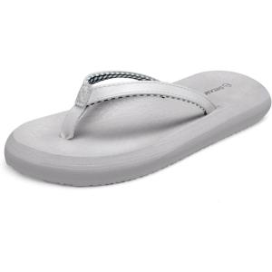 image:imageDREAM PAIRS Womens Arch Support Flip Flops Comfortable Soft Cushion Thong Sandals for Summer Beach Daily Casual WearGrey