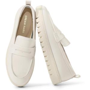 image:imageDREAM PAIRS Womens Arch Support Slip On LoafersWhitepu