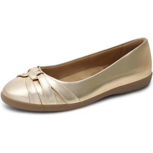 image:imageDREAM PAIRS Womens Ballet Flats Comfortable Round Toe Slip on Dressy Work Office Shoes with Arch SupportGold