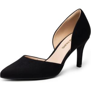 image:imageDREAM PAIRS Womens High Heel Closed Toe PumpsBlacksuede