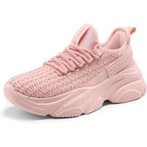 image:imageDREAM PAIRS Womens Platform Chunky Fashion Sneakers Slip On Walking Stylish Lightweight Classic Casual SneakerPink