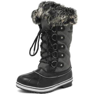 image:imageDREAM PAIRS Womens River1 Mid Calf Waterproof Winter Snow BootsGrey