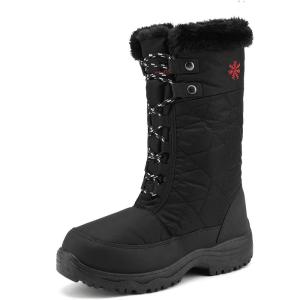 image:imageDREAM PAIRS Womens Warm Faux Fur Lined MidCalf Winter Snow BootsGooseBlack