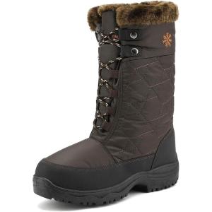 image:imageDREAM PAIRS Womens Warm Faux Fur Lined MidCalf Winter Snow BootsGooseBrown
