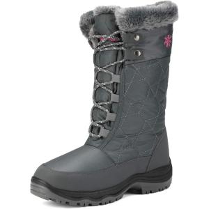 image:imageDREAM PAIRS Womens Warm Faux Fur Lined MidCalf Winter Snow BootsGooseGrey