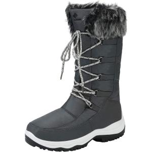 image:imageDREAM PAIRS Womens Warm Faux Fur Lined MidCalf Winter Snow BootsGrey