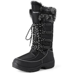 image:imageDREAM PAIRS Womens Warm Faux Fur Lined MidCalf Winter Snow BootsMaineBlack