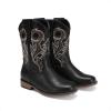 image:imageDREAM PAIRS Boys Cowboy Boots Kids Classic Western Boots Square Toe Girls Cowgirl Boots for ToddlerLittle KidBig KidBlack