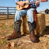 image:imageDREAM PAIRS Boys Cowboy Boots Kids Classic Western Boots Square Toe Girls Cowgirl Boots for ToddlerLittle KidBig KidBlackBrown
