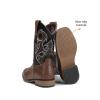 image:imageDREAM PAIRS Boys Cowboy Boots Kids Classic Western Boots Square Toe Girls Cowgirl Boots for ToddlerLittle KidBig KidBlackBrown