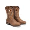 image:imageDREAM PAIRS Boys Cowboy Boots Kids Classic Western Boots Square Toe Girls Cowgirl Boots for ToddlerLittle KidBig KidTan