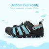 image:imageDREAM PAIRS Boys Girls Outdoor Athletic Sport Sandals Summer Hiking Beach Casual Closed Toe Rainbow Multicolor for ToddlerLittleBig KidsBlackBlue