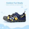 image:imageDREAM PAIRS Boys Girls Outdoor Athletic Sport Sandals Summer Hiking Beach Casual Closed Toe Rainbow Multicolor for ToddlerLittleBig KidsDark BlueCamo