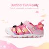 image:imageDREAM PAIRS Boys Girls Outdoor Athletic Sport Sandals Summer Hiking Beach Casual Closed Toe Rainbow Multicolor for ToddlerLittleBig KidsPinkRainbow