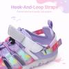 image:imageDREAM PAIRS Boys Girls Outdoor Athletic Sport Sandals Summer Hiking Beach Casual Closed Toe Rainbow Multicolor for ToddlerLittleBig KidsPurple