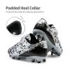image:imageDREAM PAIRS Boys Girls Soccer Cleats Kids Football Shoes for LittleBig KidBlackGrey
