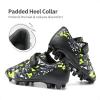 image:imageDREAM PAIRS Boys Girls Soccer Cleats Kids Football Shoes for LittleBig KidBlackNeon Green