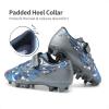 image:imageDREAM PAIRS Boys Girls Soccer Cleats Kids Football Shoes for LittleBig KidDark GreyRoyal Blue