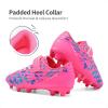 image:imageDREAM PAIRS Boys Girls Soccer Cleats Kids Football Shoes for LittleBig KidHot PinkRoyal Blue