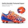 image:imageDREAM PAIRS Boys Girls Soccer Cleats Kids Football Shoes for LittleBig KidOrangeBlue