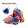 image:imageDREAM PAIRS Boys Girls Soccer Cleats Kids Football Shoes for LittleBig KidOrangeBlue