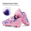 image:imageDREAM PAIRS Boys Girls Soccer Cleats Kids Football Shoes for LittleBig KidPinkPurple