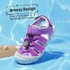 image:imageDREAM PAIRS Boys Girls Summer Outdoor Athletic Sport Sandals Hiking Beach Casual Closed Toe Adjustable Multicolor for ToddlerLittleBig KidsAll Purple