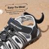 image:imageDREAM PAIRS Boys Girls Summer Outdoor Athletic Sport Sandals Hiking Beach Casual Closed Toe Adjustable Multicolor for ToddlerLittleBig KidsBlackGrey