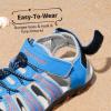 image:imageDREAM PAIRS Boys Girls Summer Outdoor Athletic Sport Sandals Hiking Beach Casual Closed Toe Adjustable Multicolor for ToddlerLittleBig KidsBlueGreyRed