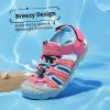 image:imageDREAM PAIRS Boys Girls Summer Outdoor Athletic Sport Sandals Hiking Beach Casual Closed Toe Adjustable Multicolor for ToddlerLittleBig KidsFuchsiaCyanNeonGreen