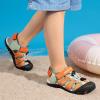 image:imageDREAM PAIRS Boys Girls Summer Outdoor Athletic Sport Sandals Hiking Beach Casual Closed Toe Adjustable Multicolor for ToddlerLittleBig KidsGreenOrange