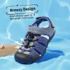 image:imageDREAM PAIRS Boys Girls Summer Outdoor Athletic Sport Sandals Hiking Beach Casual Closed Toe Adjustable Multicolor for ToddlerLittleBig KidsGreyRoyal