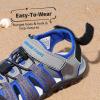 image:imageDREAM PAIRS Boys Girls Summer Outdoor Athletic Sport Sandals Hiking Beach Casual Closed Toe Adjustable Multicolor for ToddlerLittleBig KidsGreyRoyal