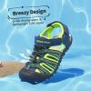 image:imageDREAM PAIRS Boys Girls Summer Outdoor Athletic Sport Sandals Hiking Beach Casual Closed Toe Adjustable Multicolor for ToddlerLittleBig KidsNavyNeonGreen